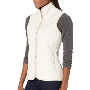 NWOT The North Face Mosswood Fleece Zip Vest Small Vintage White